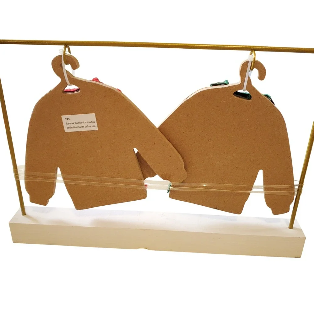 Wooden‎ Ugly Sweater Christmas Countdown Calendar Snowman Santa Display